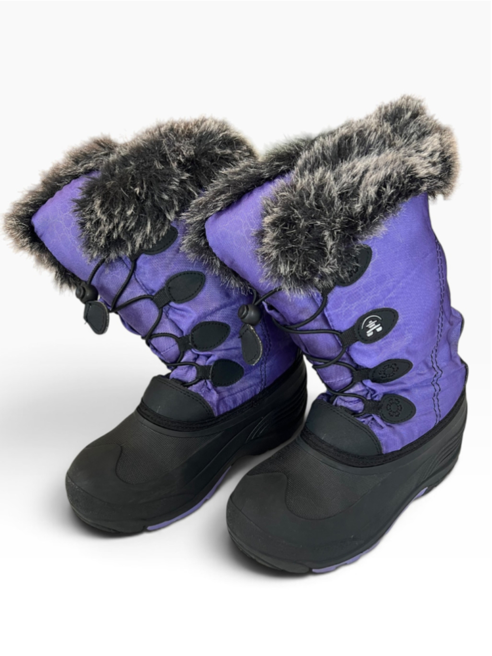 Girl’s Kamik Winter Boots Size 3 Purple and Black